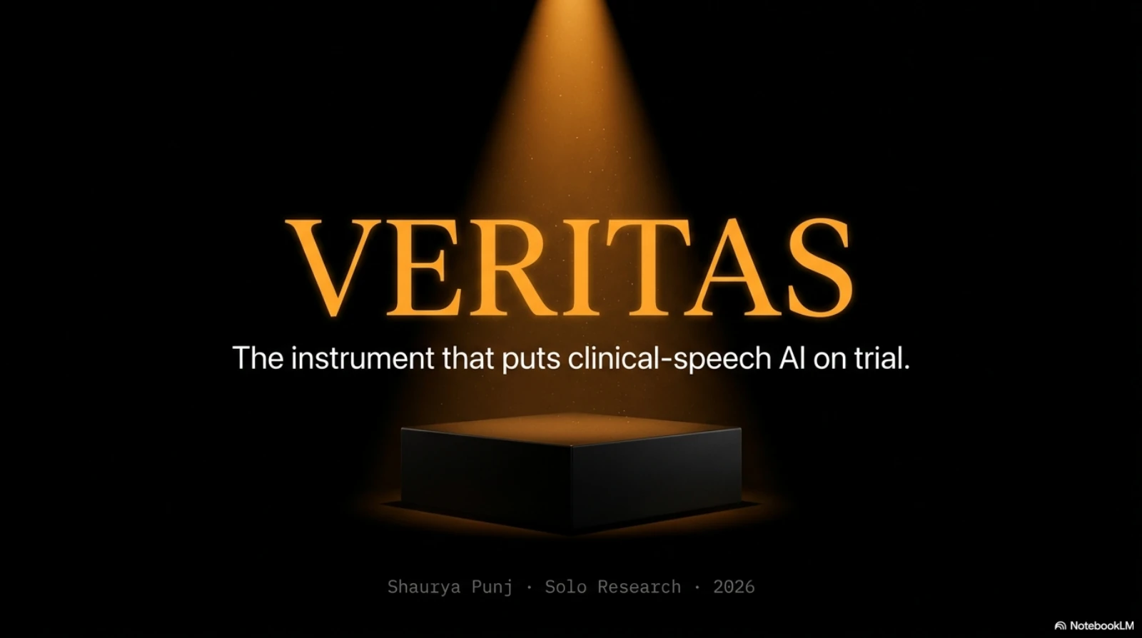 VERITAS deck, slide 1